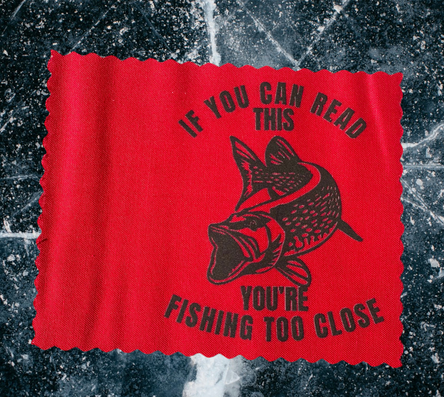 Fishing Too Close Tip Up Flags. Set of 3