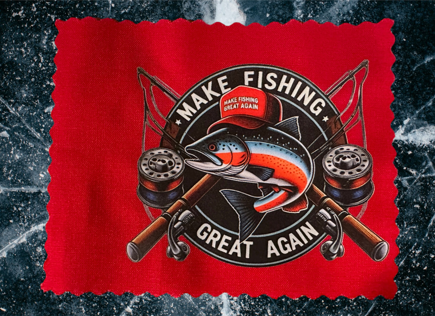 Make Fishing Great Tip Up Flag. Set of 3