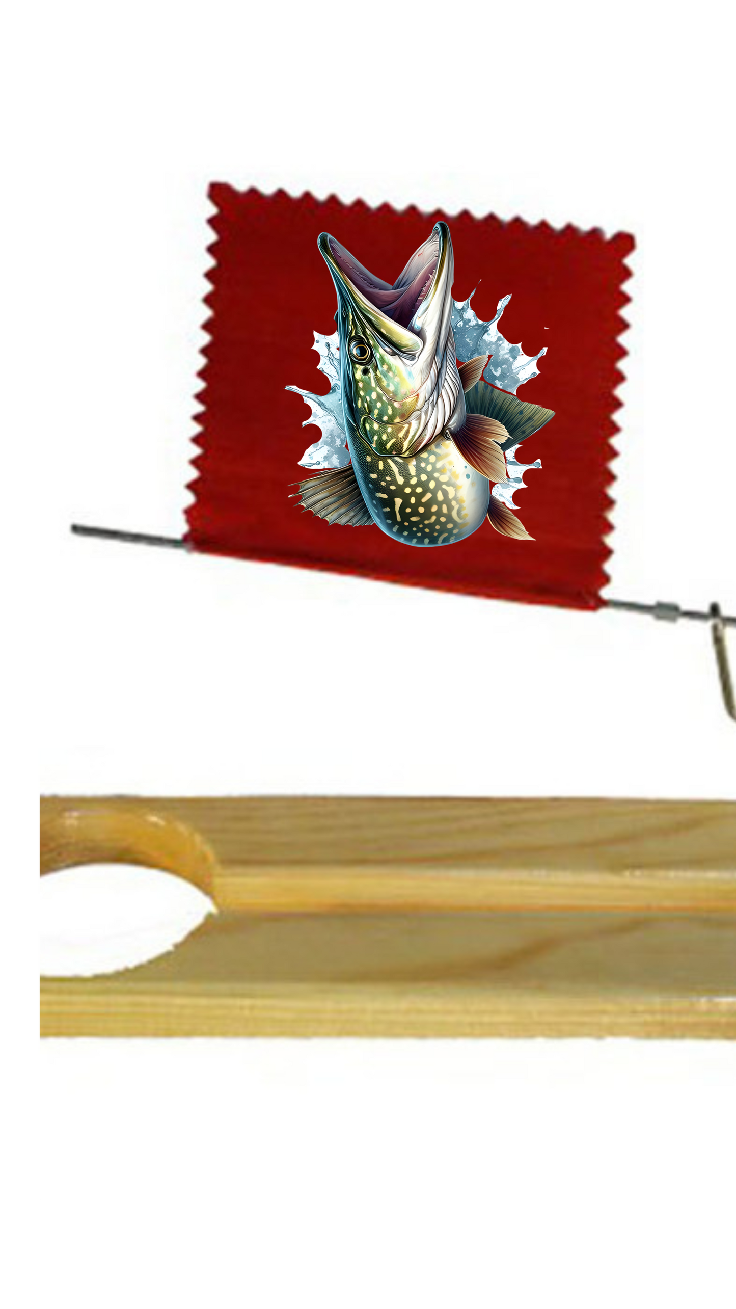 Northern Pike Tip Up Flags. Set of 3